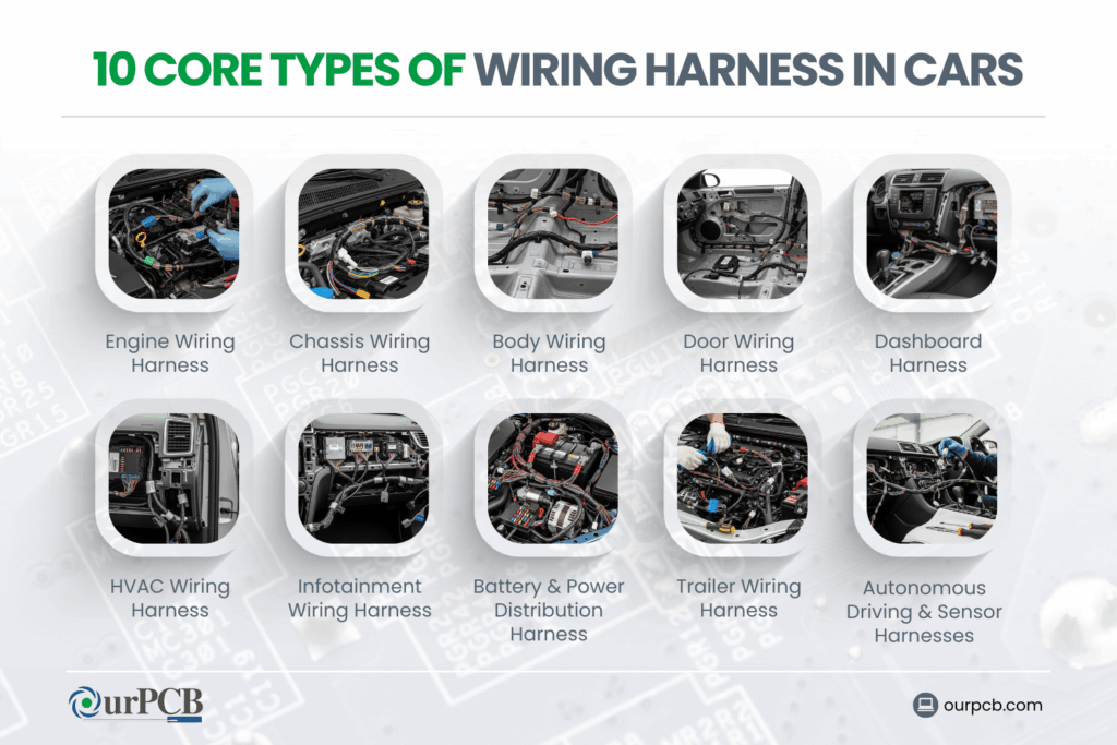 10 core types of wiring harness in cars types of wiring harness in car