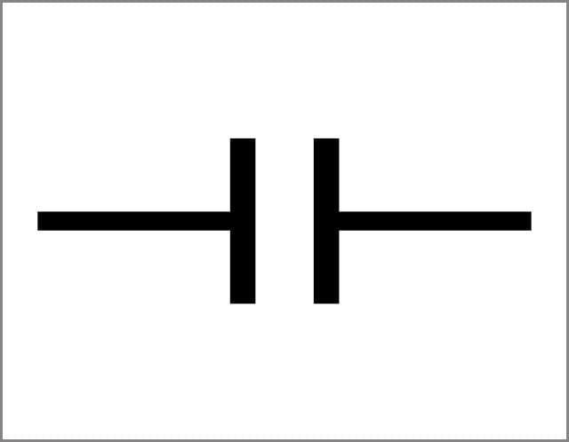 The Circuit Symbol for a nonpolarized capacitor