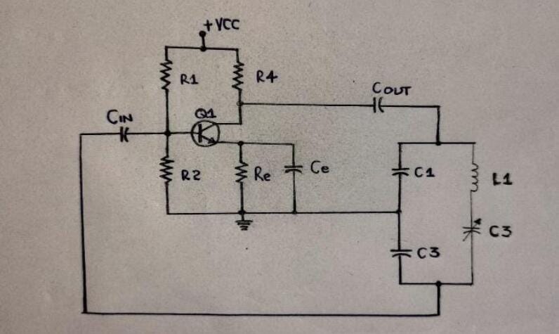 A Clapp oscillator circuit 