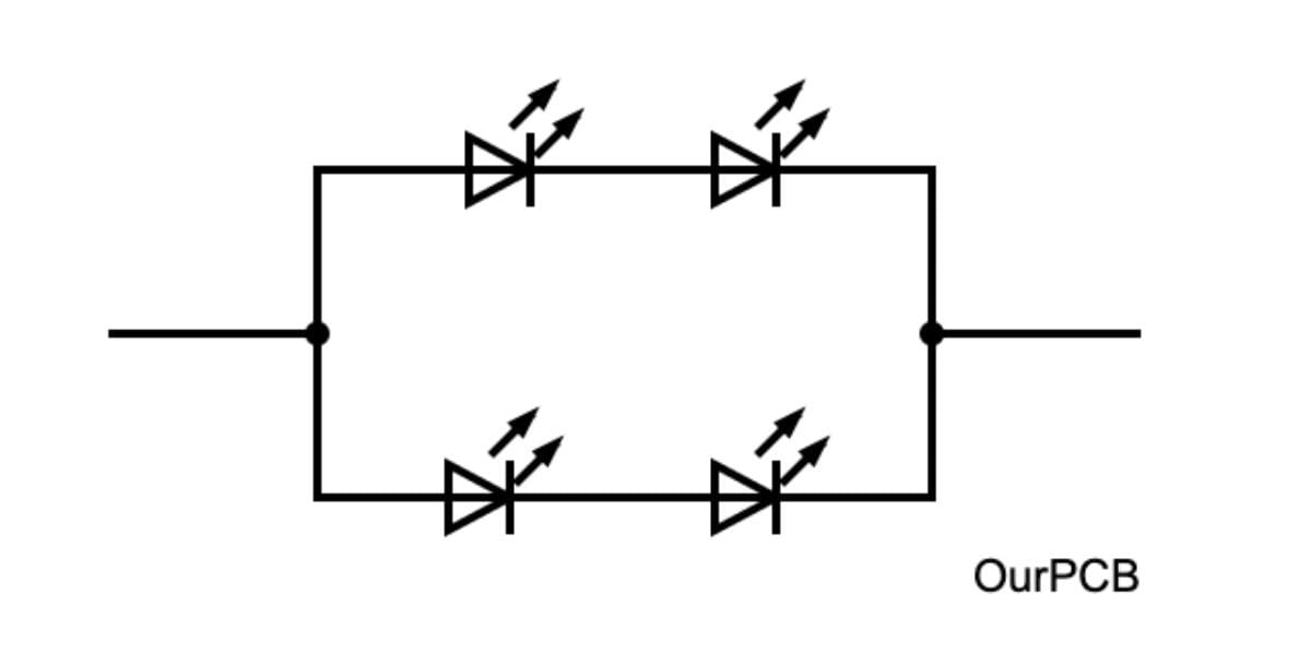 LEDs arranged in an array
