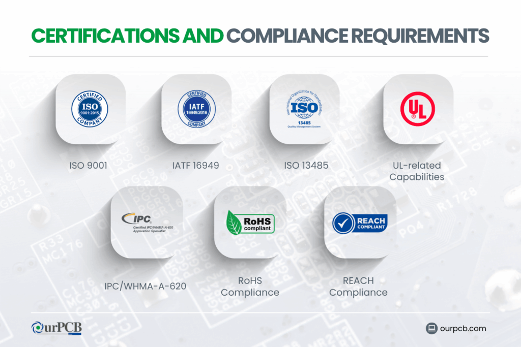 check certifications and compliance requirements