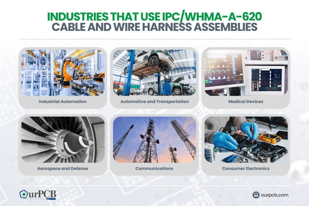 industries that use ipc whma a 620 cable and wire harness assemblies