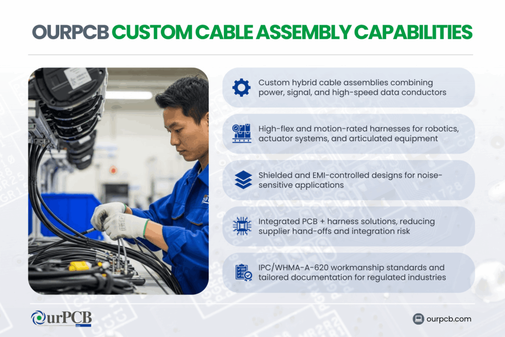 ourpcb custom cable assembly manufacturers